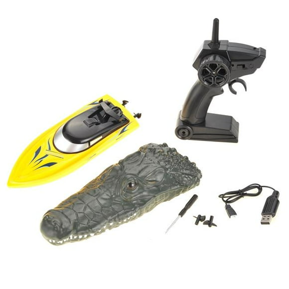 Bateau Rapide Crocodile Télécommandé 2 en 1