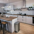 thumbnail image 2 of Home Zone Living 8 Gallon Kitchen Trash Can, Slim Stainless Steel, Step Pedal, 30 Liter, 2 of 2