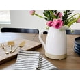 thumbnail image 5 of Chloe and Cotton Ceramic Pitcher Vase with Handle - Farmhouse Decor Decorative Pitcher - White - 8 inch, 5 of 7