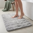 thumbnail image 2 of Unique Bargains Soft Absorbent Microfiber Non-Slip Washable Bathroom Rug Gray 32" x 20", 2 of 7