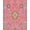 Pink, Pattern 2, variant on ODIKA 8'x10' Washable Area Rug Non-Shedding, Easy Care, Pink Turquoise Vibrant Floral Symphony Accents Elegant Symmetrical Design with Ornate for King Size Bedroom Under Bed, Master Suite