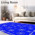 thumbnail image 2 of ODIKA 2'x3' Machine Washable Non-Slip Area Rug, North Pole Magical Wonderland Frosty Crystal Decorative High Traffic Rug, Blue, 629821, 2 of 7