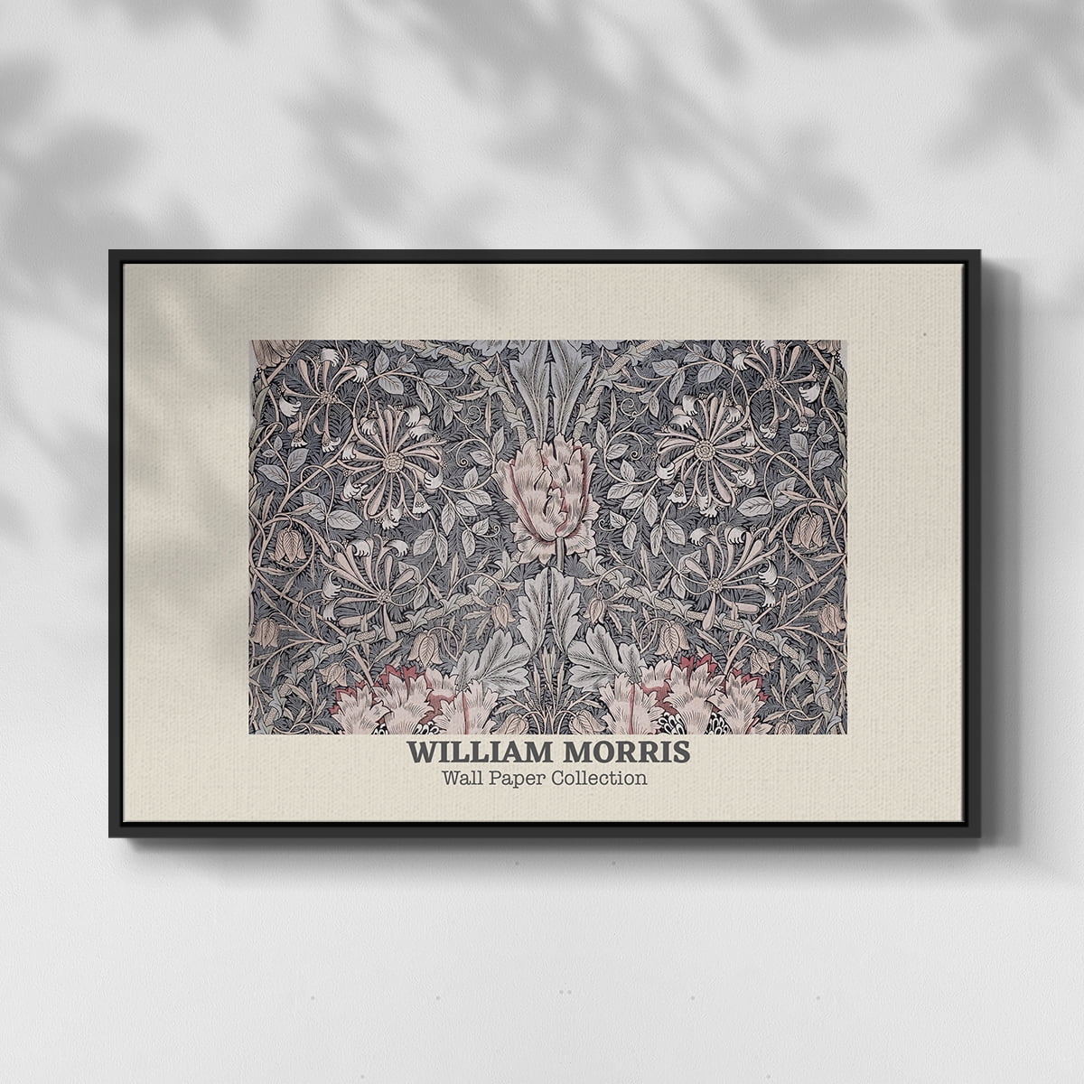Vintage Abstract Print-XLV Framed in Black Wood Gallery Wrapped Canvas 27 in. x 41 in.
