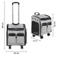 thumbnail image 3 of Transportadora para perro o gato, Mochila de viaje o paseo con ruedas y ventilación Maleta Transportadora mascotas, 3 of 5