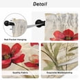 thumbnail image 5 of Red Flowers Tier Curtains, Retro Farmhouse Botanical Floral Painting Light Filtering Kitchen Curtains, 2Pcs Rod Pocket Half Window Treatments Panels for Sink Cafe Cabinet Basement 27.5x45 Inches, 5 of 9