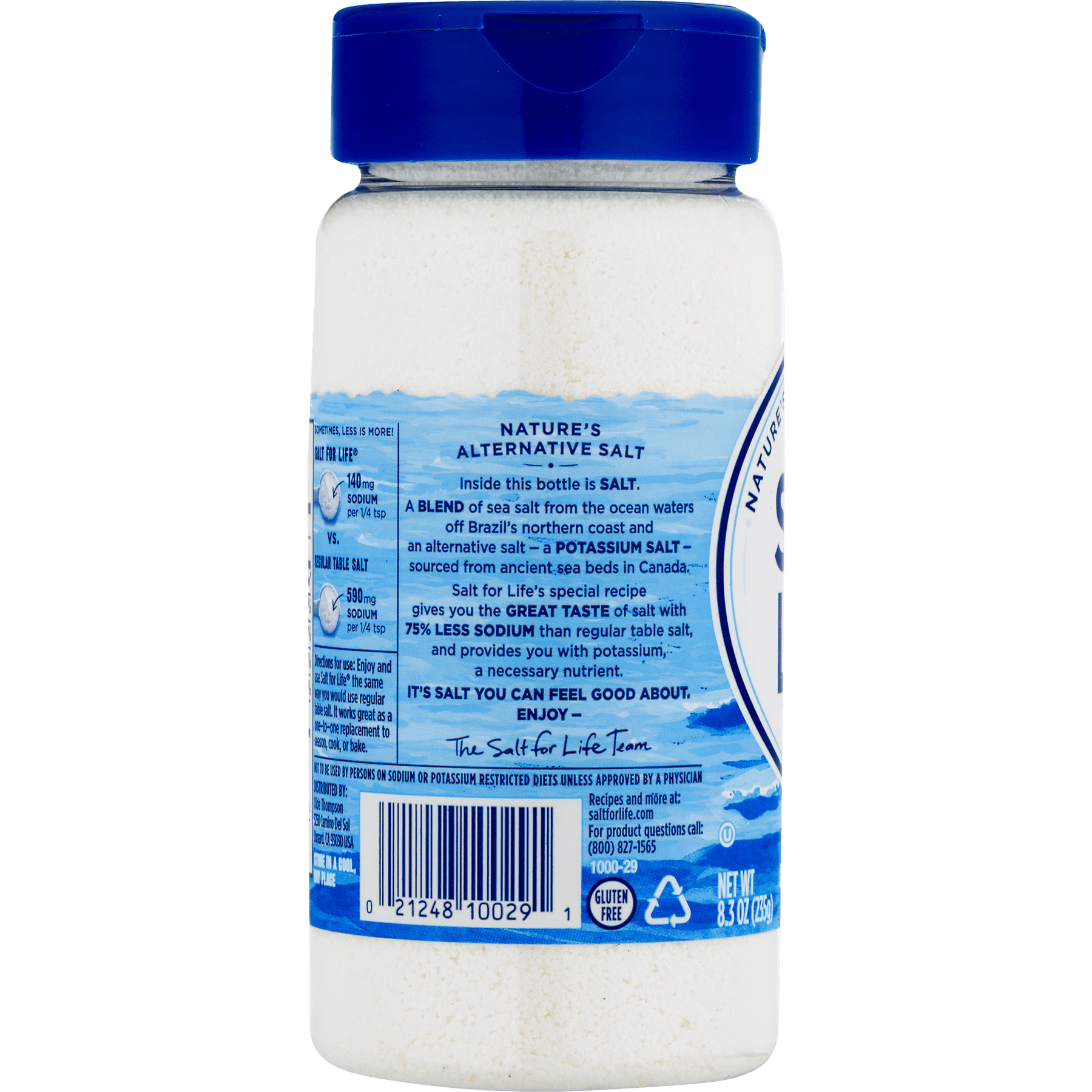 Salt For Life Salt Substitute - 10.5 oz. - Tasty Low Sodium Salt &  Potassium Salt Substitute for High Blood Pressure - The Top Salt Substitute  With