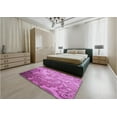 thumbnail image 5 of Ahgly Company Machine Washable Indoor Square Transitional Violet Purple Area Rugs, 8' Square, 5 of 7