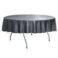 thumbnail image 2 of Ultimate Textile (5 Pack) Reversible Shantung Satin - Majestic 84-Inch Round Tablecloth - for Weddings, Home Parties and Special Event use, Charcoal Grey, 2 of 4
