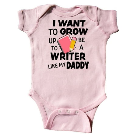 

Inktastic I Want To Grow Up To Be A Writer Like My Daddy Gift Baby Boy or Baby Girl Bodysuit