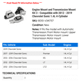 thumbnail image 2 of Engine Mount and Transmission Mount Kit 3 - Compatible with 2012 - 2019 Chevy Sonic 1.4L 4-Cylinder 2013 2014 2015 2016 2017 2018, 2 of 2