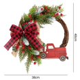 thumbnail image 3 of Guirnalda de puerta navideña de 38 cm, adorno colgante de pared de bayas rojas de madera para coche, decoración navideña para el hogar, Año Nuevo 2025, 3 of 5