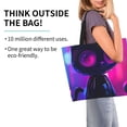 thumbnail image 2 of Balery Neon Toy Cat Reflections Bolsa Tote Estilo Estético con Cremalleras, Bolsa de Hombro, Bolsa de Compras Grande y Plegable, 2 of 8