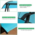 thumbnail image 4 of Topbuy Outdoor Patio Swing Loveseat Hammock Hanging Chair Turquoise, 4 of 8