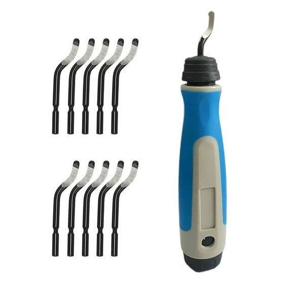 yaaqii NG1000 Deburring Tool Set with 11 High Speed Steel Swivel Blades Rotary Head