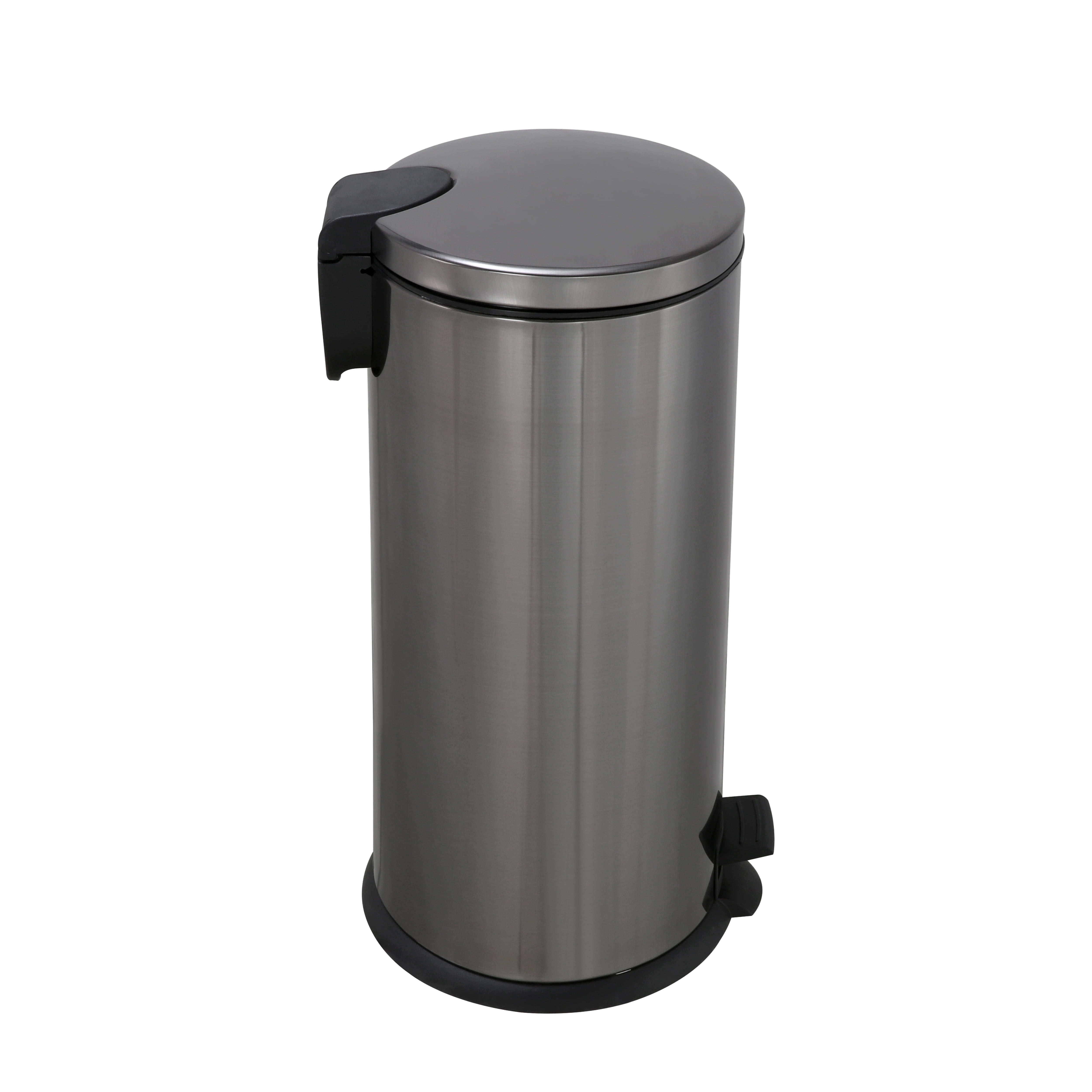 Better Homes & Gardens 10.5 Gallon Black Stainless Steel Oval Step Can