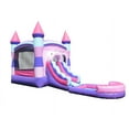 thumbnail image 2 of Pogo Bounce House Water Slide and Splash Pool with Blower, Deluxe Pink Castle Kids Inflatable Jumper, 2 of 8