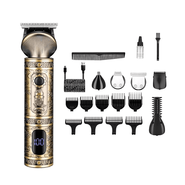 Máquina Para Cortar Cortadora Rasuradoras Kit Profesional Dorada