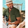 thumbnail image 3 of COOFANDY Men' Button Down Short Sleeve Shirt Casual Cotton Summer Beach Wedding Linen Shirts with Pocket, 3 of 6