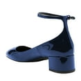 thumbnail image 4 of FSJ Women Comfortable Chunky Block Low Heel Pumps Round Closed Toe Ankle Strap Adjustable Buckle Office Work Church Dressy Shoes Size 16 Blue, 4 of 4
