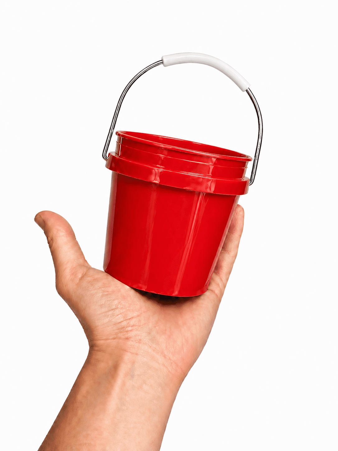 Hyper Tough 0.4 Quart Red Mini Bucket, Small Durable Utility Pail for Cleaning, Crafts & Storage