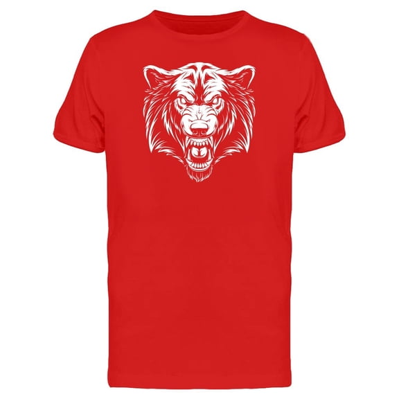 Ferocious Wolf White Outline Tee Men's -Image by Shutterstock