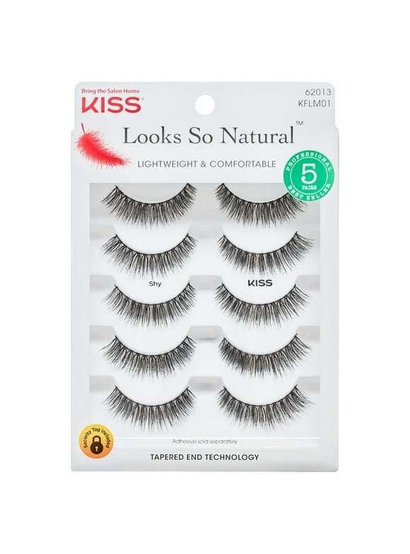 KISS USA Looks so Natural False Eyelashes Multipack, 01, Black