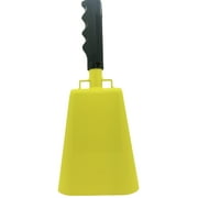11.2 inch Yellow Bell Black Handle Cowbell with Stick Grip Handle Used for Cheering at Sporting Events - Cow Bell by Stewart Tradingâ?¢