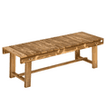 thumbnail image 1 of Outsunny 43.25" Outdoor Wood Garden Bench Double Seat Carbonized, 1 of 10