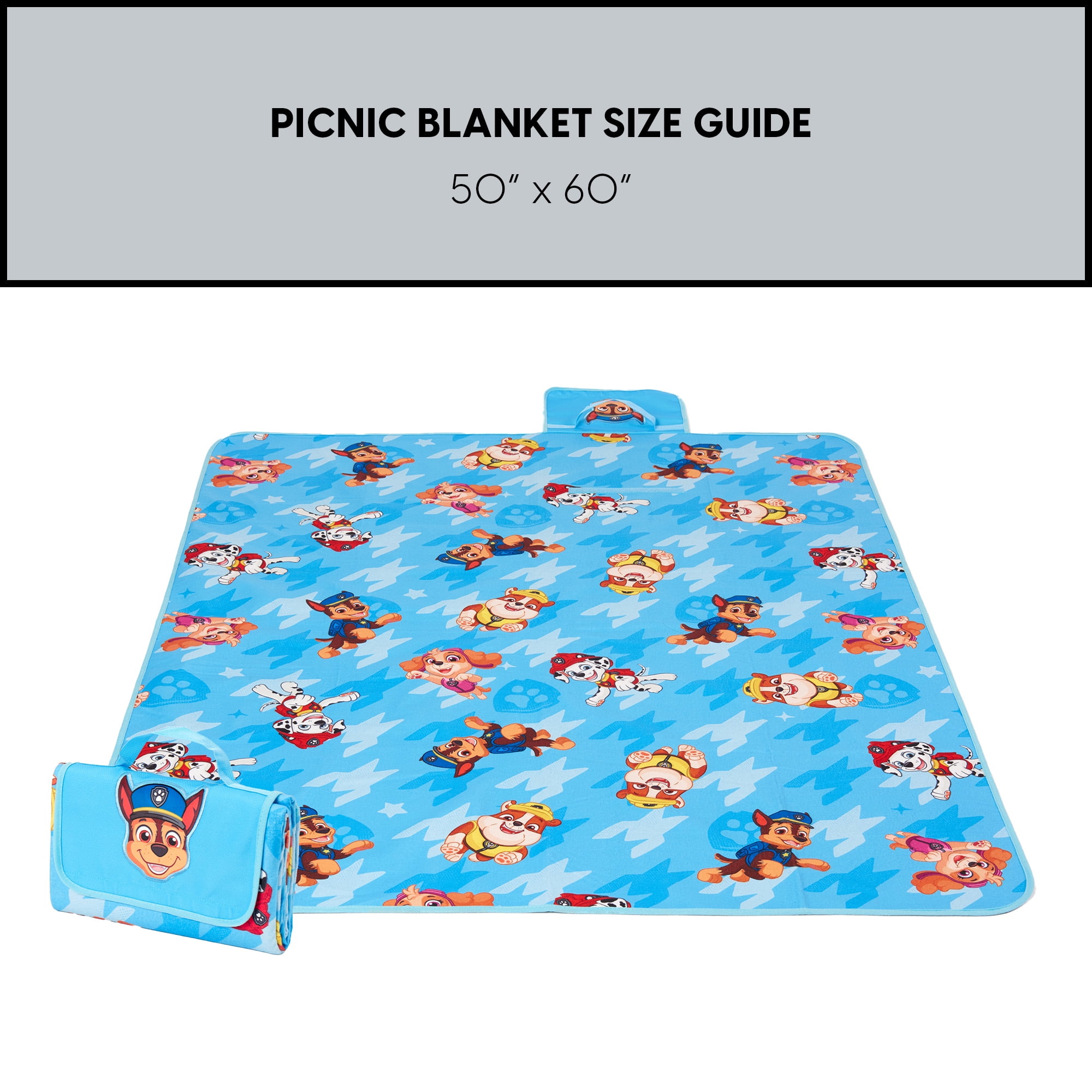 Paw Patrol Blue Rescue Kids Outdoor Blanket, 50 x 60 inches