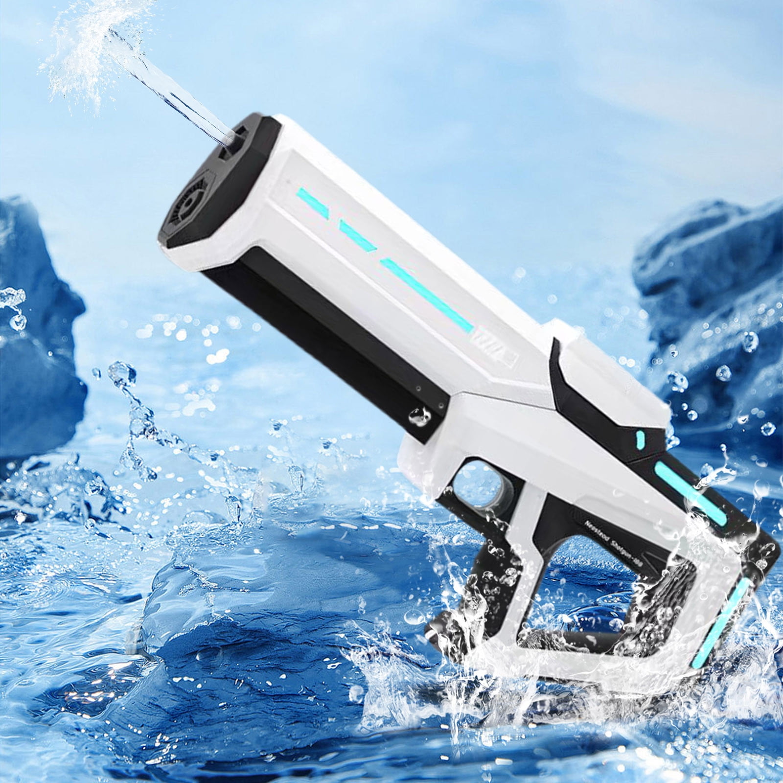Electric Automatic Water Blaster with Continuous Firing Action - High Pressure Water Gun for Outdoor Summer Fun and Water Battle Games with Strong Spray for Exciting Play Sessions