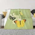 thumbnail image 1 of XMXT Throw Blanket, Yellow Vintage Butterfly Machine Washable Blankets for Sofa, 60 x 50 inches, 1 of 9
