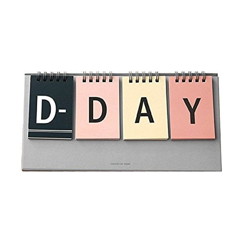 Calendrier Perpétuel pour Bureau, Calendrier à Rebours, Chevalet de Bureau, Calendrier à Spirale, Autocollants Décoratifs Inclus, 9.84"X4.72 Pouces (Multi)
