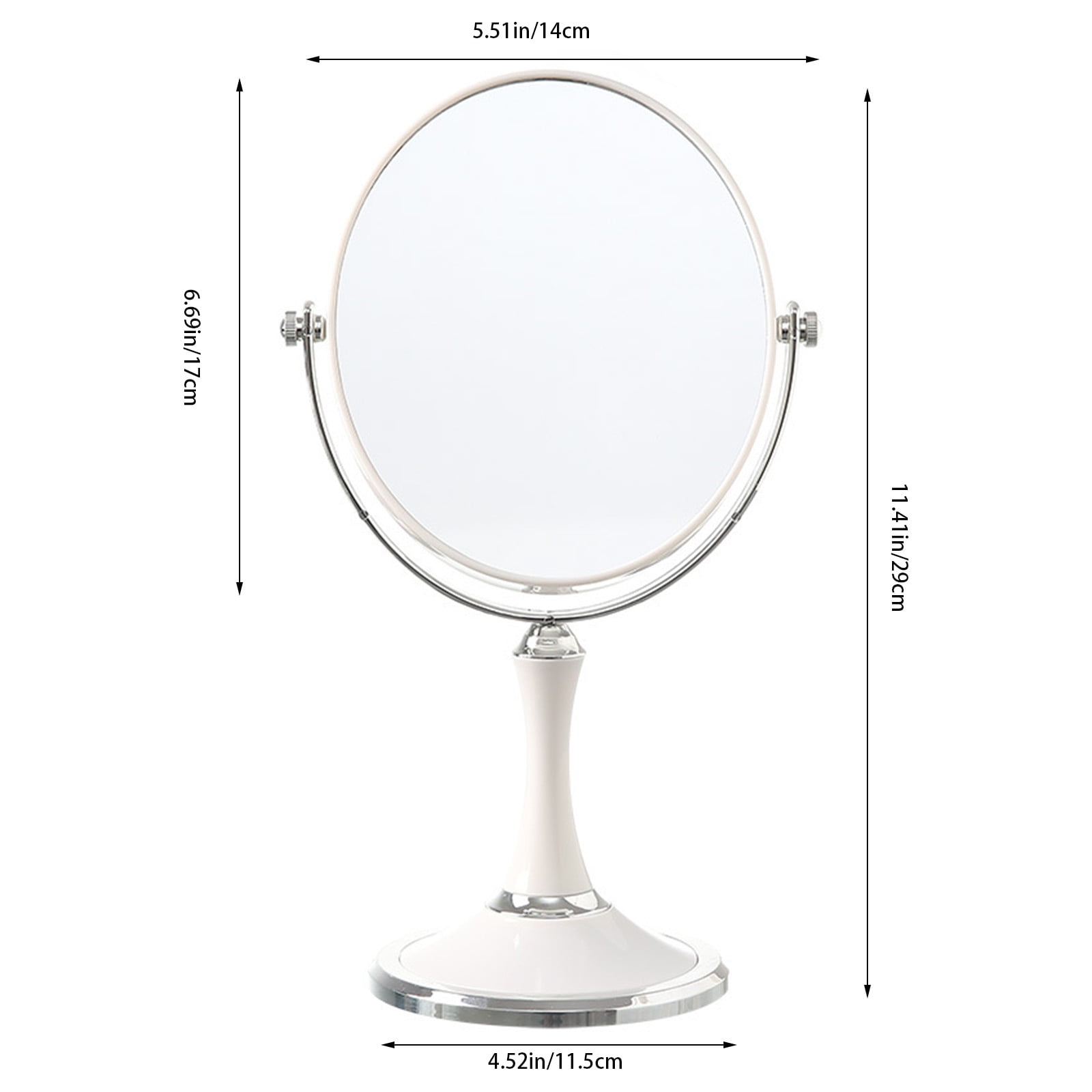 Qocolhg Desk Mirror Vintage Table Mirror with Stand, 4.53 inch Double Sided  Swivel mirror 3X Magnification Makeup Vanity Mirror with White Style 11.42  Inch Height Standing Tabletop Mirror - Walmart.ca