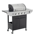 thumbnail image 4 of BUIORD Portable Propane Gas Grill, 4 Burner Barbecue Grill with Side Burner, 46,500 BTU Stainless Steel BBQ Grill for Outdoor Cooking, Patio, Camping, Backyard, 4 of 14