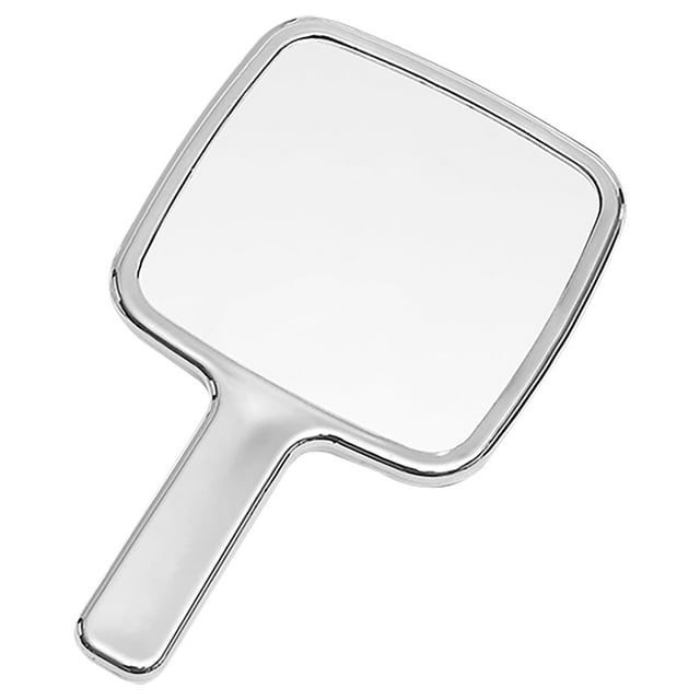 Miangastore Handheld Mirror With Handle Makeup Mirror Water Ripples Mirror Square Vanity Mirror Women Travel Small Mirrors Packet For Women Girls Silver