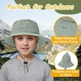 thumbnail image 4 of 1Pack Outdoor Kids Sun Hat UPF 50+ Quick Dry Foldable Bucket Hat Lightweight Adjustable Fishing Safari Hat for Girls and Boys, 4 of 6