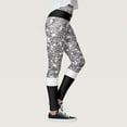 thumbnail image 4 of Pantalones estampados de Navidad Gibobby personalizados para mujer mallas ajustadas Silver XL, 4 of 5