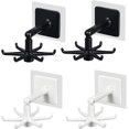 thumbnail image 1 of 4 ganchos plegables giratorios de 360°, ganchos de pared autoadhesivos, ganchos de cocina para colgar, gancho impermeable para uso general, llave de toalla, gancho vertical de 180 grados, 1 of 5