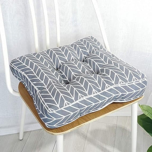 Nvzi Cojines bohemios suaves para sillas de patio, para interiores, oficinas, hogares, cocinas, cojines cuadrados para sillas de comedor, almohada Bowen de 18" x 18" x 4"