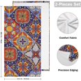 thumbnail image 2 of Dreamtimes Mexican Talavera Hand Towel Set of 2, Highly Absorbent Soft Face Hand Towels for Bathroom, Kitchen, Hotel, Gym and Spa, 14 x 28 Inch, 14 x 28 Inch, 2 of 7