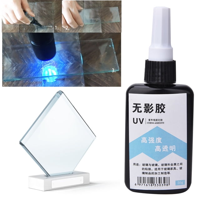 Transparent Clear UV Glue Ultraviolet Cure High Strength Adhesive for Glass Coffee Table Crystal Acrylic