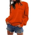 thumbnail image 6 of FAIWAD Crewneck Sweatshirt for Women Oversized Long Sleeve Tops Casual Drop Shoulder Fall Clothes With Pockets, 6 of 9