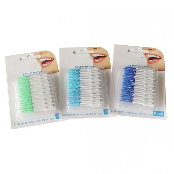 ACDANC 40pcs Interdental Between Teeth Floss Brush Elastic Massage Gum Toothpick Oral Hygiene Care