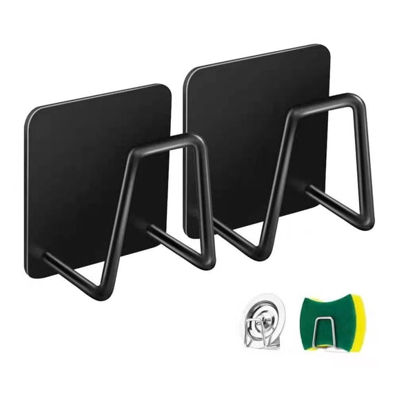 2Pcs Sponge Holders for Kitchen Sink, Premium Rustproof & Waterproof Kitchen SUS304 Stainless Steel