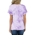 thumbnail image 3 of Short Sleeve Tunic Tops for Women Casual Summer Tie Dye Print T Shirt Camo Tees Blouses Pullover Daily Wear, 3 of 3