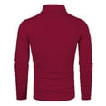 thumbnail image 4 of Tuphregyow Men Slim Zip Up Mock Neck Sweater Solid for Casual Or Thermal Dressy Wear Trendy Knitted Pullover Sweaters with Ribbing Casual Long Sleeve Sweater Wine S, 4 of 4