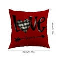 thumbnail image 3 of OAVQHLG3B Valentine‘s Day Throw Pillow Covers 18x18 Inch Red Pink Heart Pillow Cases Soft Heart Shape Embroidery Cushion Covers for Valentine‘s Day Couch Sofa Bedroom Living Room Home Decor, 3 of 6