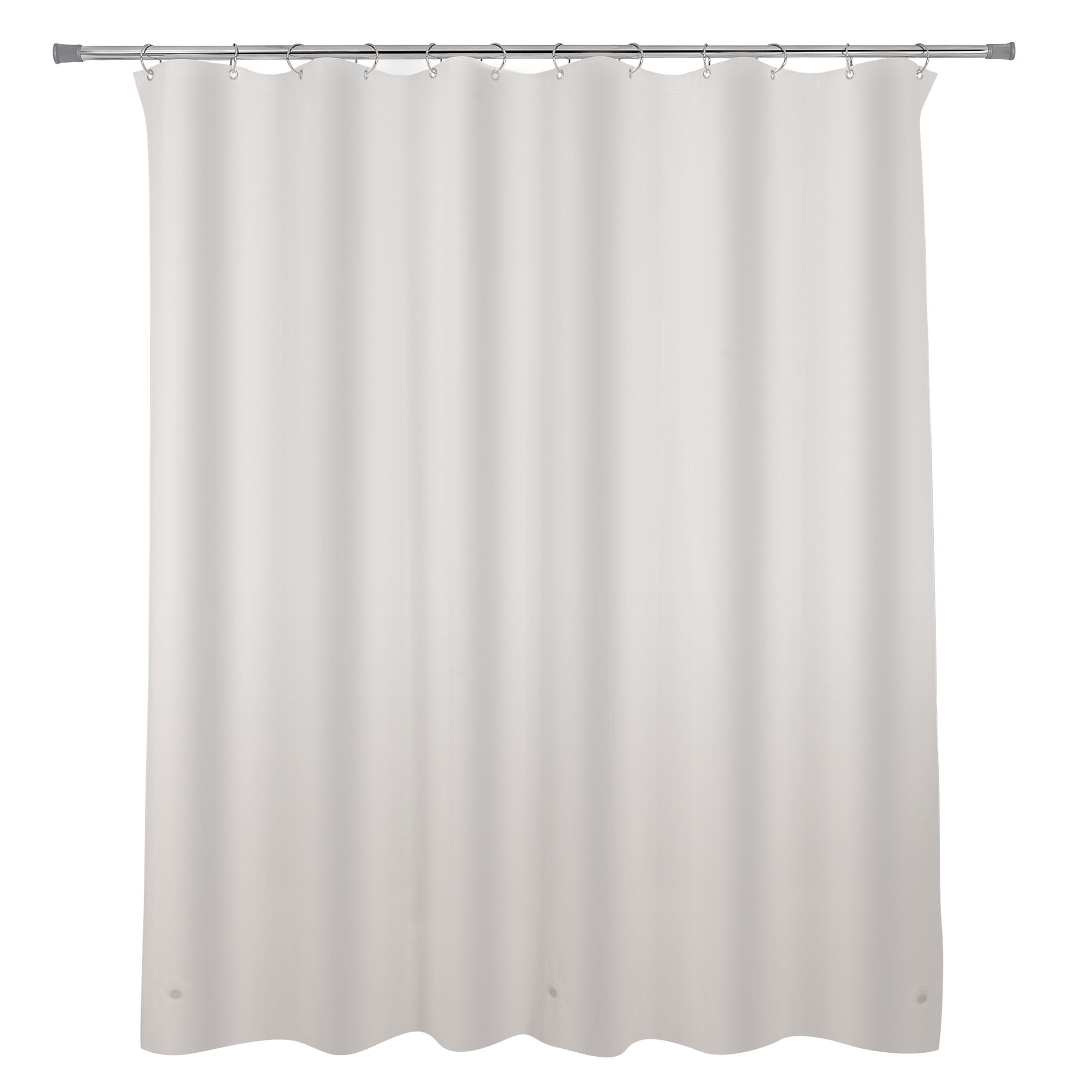 Mainstays Medium Weight PEVA Shower Curtain Liner, 70" x 71" – Gray