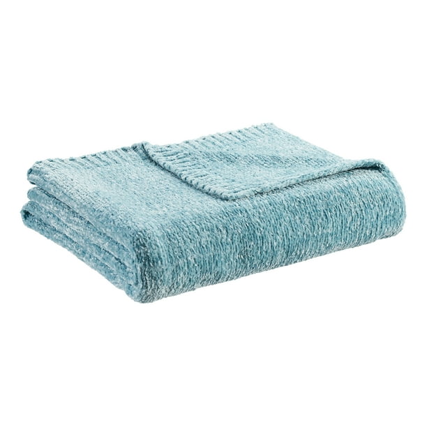 Better Homes & Gardens Chenille Throw, 50"x 60", Teal