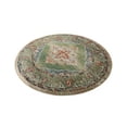 thumbnail image 4 of Unique Loom Isabella Collection Area Rug - Rossellini (3' 3" Round Green/Blue), 4 of 8